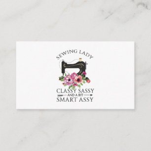 Sewing Lady Class Sassy And A Bit Smart Assy Enclosure Card