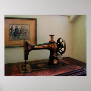 Sewing Machine and Lithograph Poster