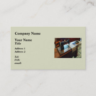 Sewing Machine and Pincushions Business Card