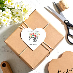 Sewing Machine Black White Dressmaker Sticker