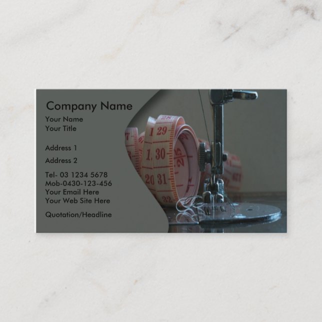 Sewing Machine Business Card (Front)