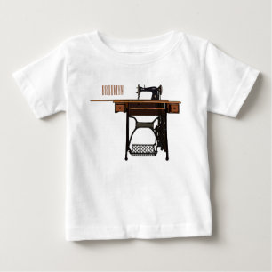 Sewing machine cartoon illustration  baby T-Shirt