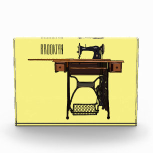 Sewing machine cartoon illustration  photo block