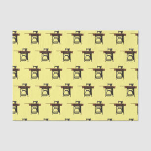 Sewing machine cartoon illustration  tissue paper