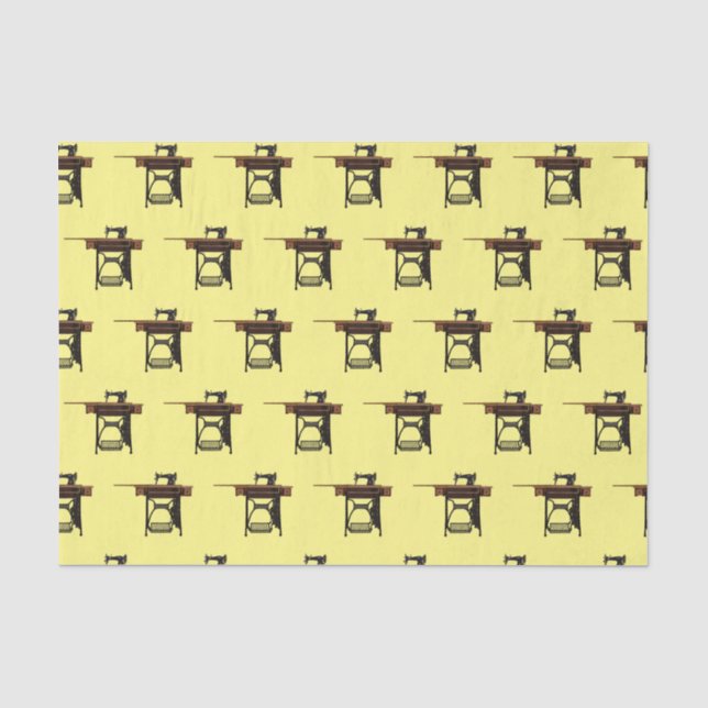Sewing machine cartoon illustration  tissue paper (Front)