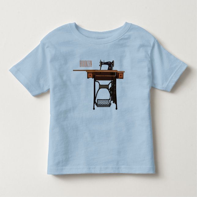 Sewing machine cartoon illustration  toddler T-Shirt (Front)