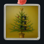 Sewing machine Christmas tree Happy Crafty Xmas Metal Tree Decoration<br><div class="desc">Celebrate a craft Christmas with this antique sewing machine Christmas tree! Perfect stocking stuffer for your favourite quilter,  tailor,  patternmaker,  fabric hoarder,  crafty sewist</div>