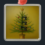 Sewing machine Christmas tree Happy Crafty Xmas Metal Tree Decoration<br><div class="desc">Celebrate a craft Christmas with this antique sewing machine Christmas tree! Perfect stocking stuffer for your favourite quilter,  tailor,  patternmaker,  fabric hoarder,  crafty sewist</div>