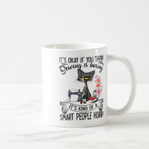 Sewing Machine Craft Quilting Sewer Cat Sewing  Coffee Mug