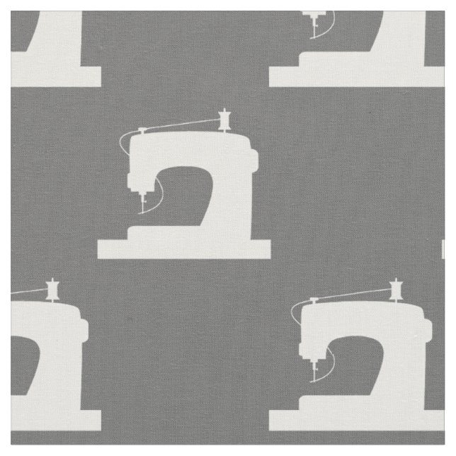 Sewing Machine Crafts White Fabric (Close Up)