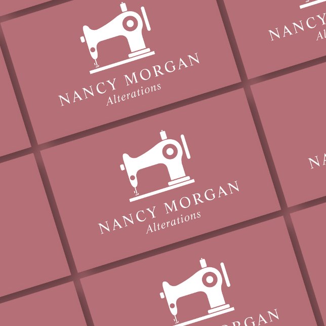 Sewing Machine Dusty Rose  Business Card (Creator Uploaded)