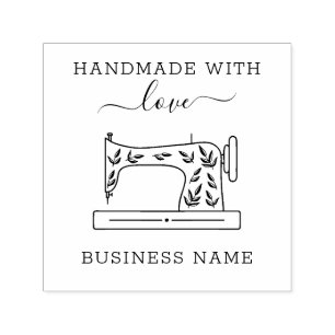 Sewing Machine Handmade with Love Chic Custom Self-inking Stamp