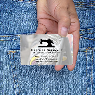Sewing Machine   Hanging Clothes Business Card