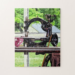Sewing Machine in Window Jigsaw Puzzle