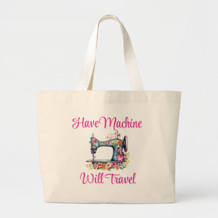Sewing Machine Large Tote Bag