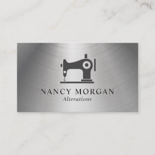 Sewing Machine Metallic  Business Card