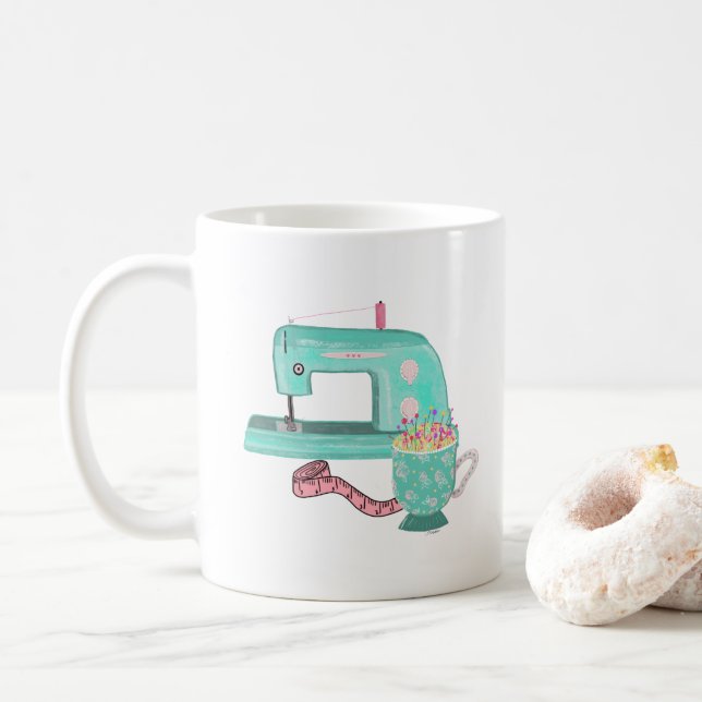 Sewing Machine Mug (With Donut)