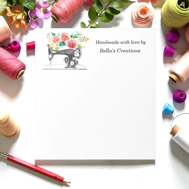 Sewing Machine Quilter Dressmaker Notepad (Creator Uploaded)