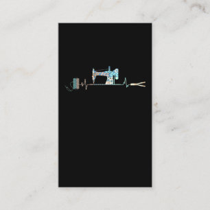 Sewing Machine Quilting Heartbeat Business Card