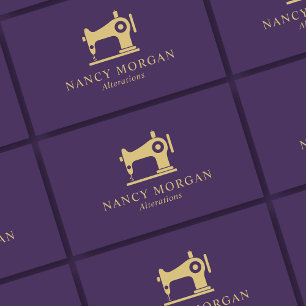 Sewing Machine Royal Purple Business Card