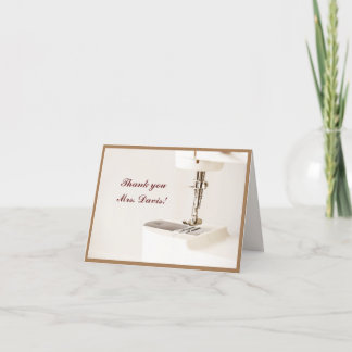Sewing Machine Science Teacher Appreciation Day Thank You Card