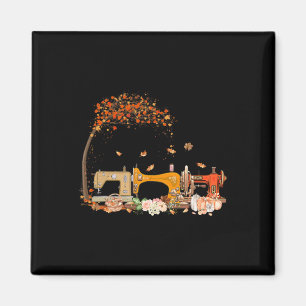 Sewing Machine Sewing Quilting Lover Quilter Fall Magnet