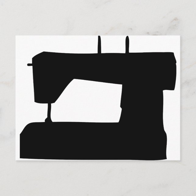 sewing machine silhouette postcard (Front)