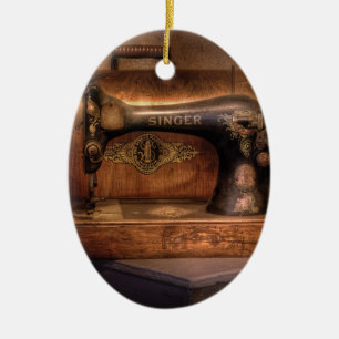 Sewing Machine - Singer Ceramic Tree Decoration