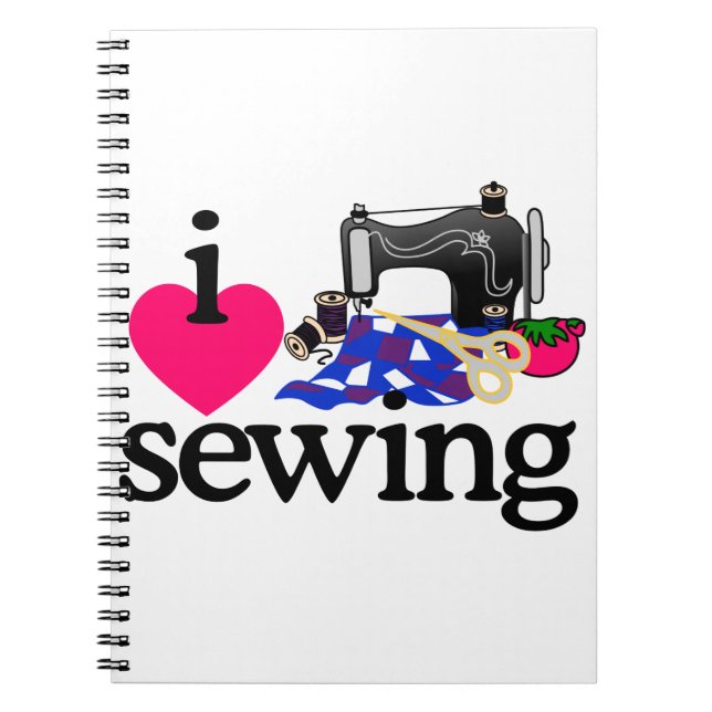 Sewing Machine Spiral Notebook (Front)