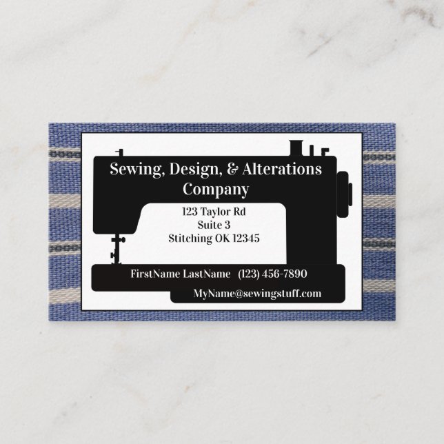 Sewing Machine Standard, 3.5" x 2.0" Business Card (Front)