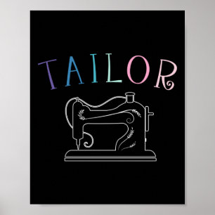 Sewing Machine Tailor Poster