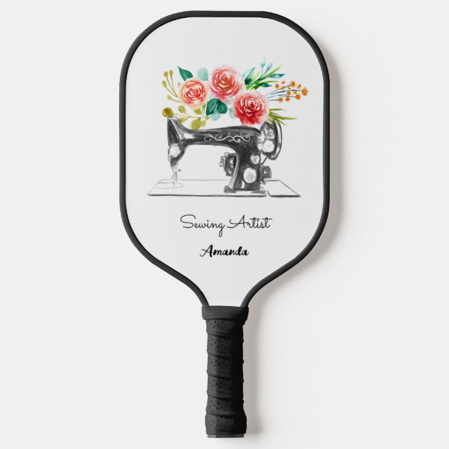Sewing Machine Tailor Quilter Crafter Pickleball Paddle (Front)