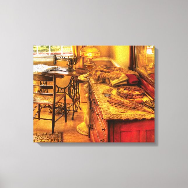 Sewing Machine  - The Sewing Room Canvas Print (Front)