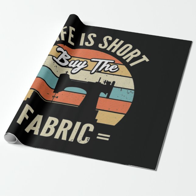 Sewing Machine Wrapping Paper (Unrolled)