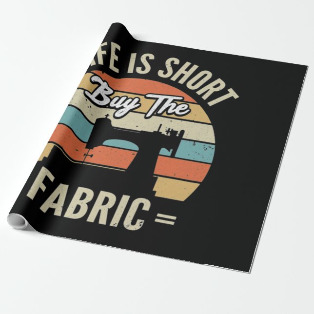 Sewing Machine Wrapping Paper (Unrolled)