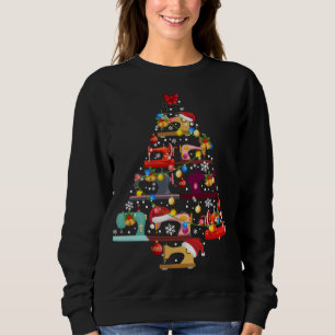 Sewing Machines Christmas Tree Quilt Sewing Lovers Sweatshirt
