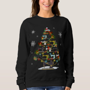 Sewing Machines Xmas Tree Lights Quilters Christma Sweatshirt