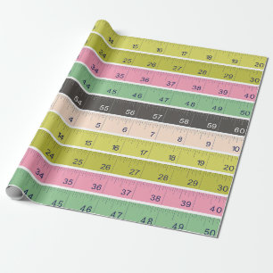 Sewing measuring tape wrapping paper