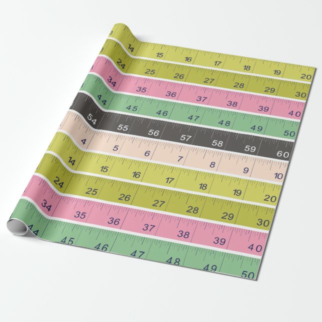 Sewing measuring tape wrapping paper (Unrolled)