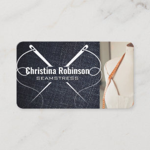 Sewing Needle   Denim   Tape Measurer Mannequin Business Card
