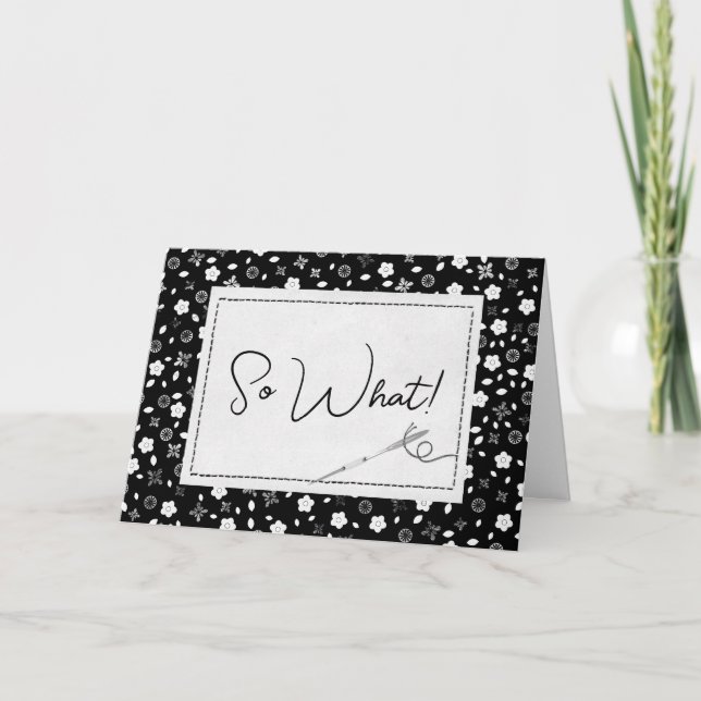 Sewing Needle For 40th Birthday Card (Front)