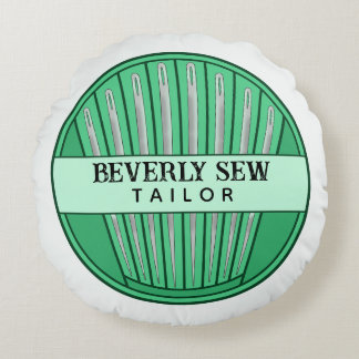 Sewing Needles Green Kit Handmade Fashion Round Cushion