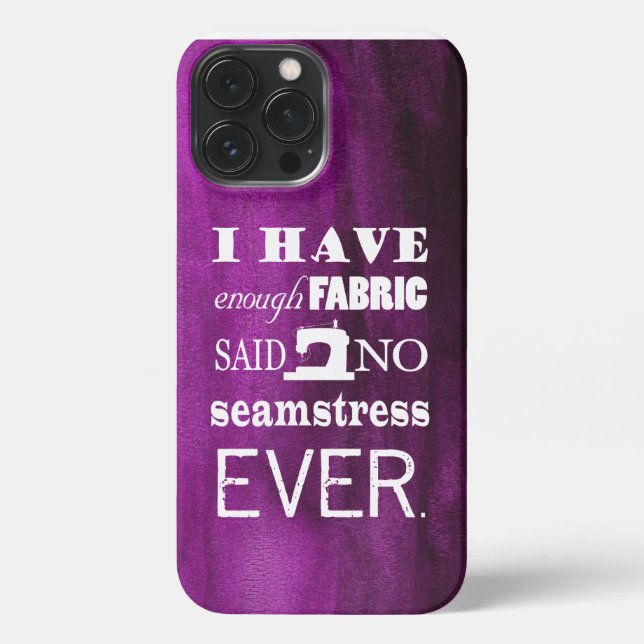 Sewing • Not Enough Fabric Crafts {Dark} iPhone Case (Back)