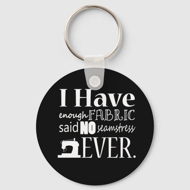 Sewing • Not Enough Fabric {Dark} Key Ring (Front)
