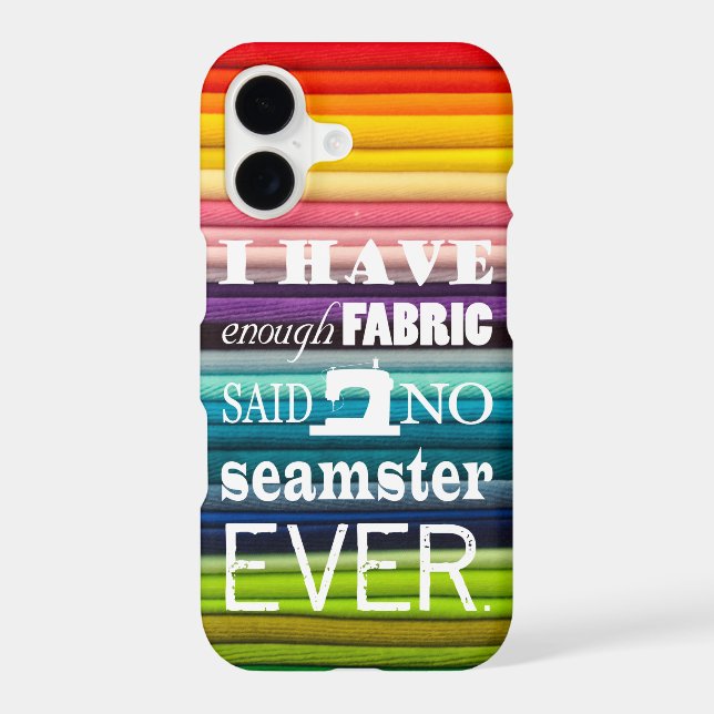 Sewing • Not Enough Fabric Seamster Crafts LifePro iPhone Case (Back)