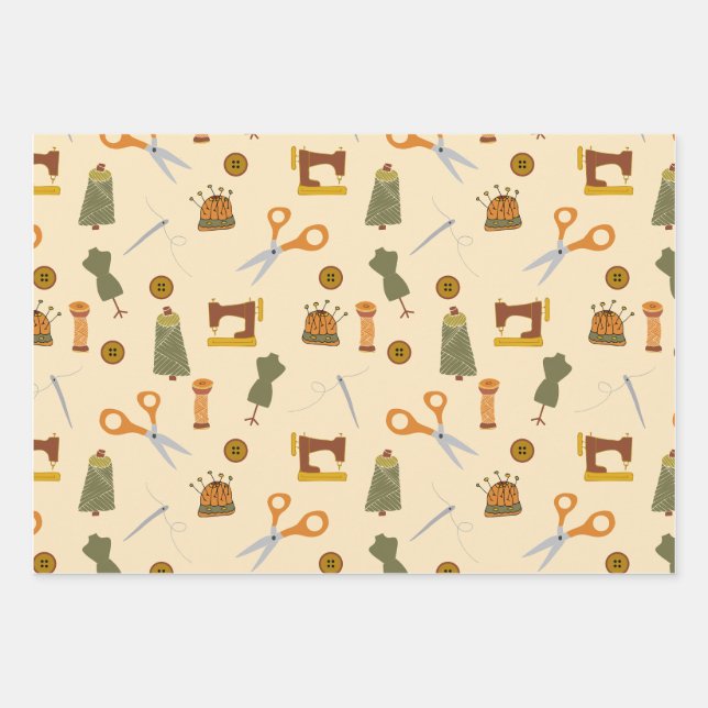 Sewing Notions Wrapping Paper (Front)