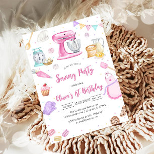 Sewing Party Birthday Invitation