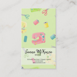 Sewing pattern business card