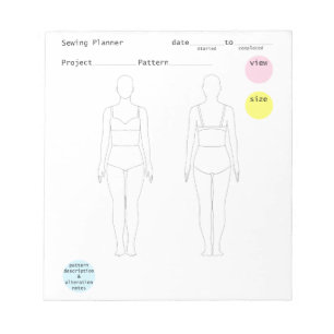 Sewing Planner Notepad