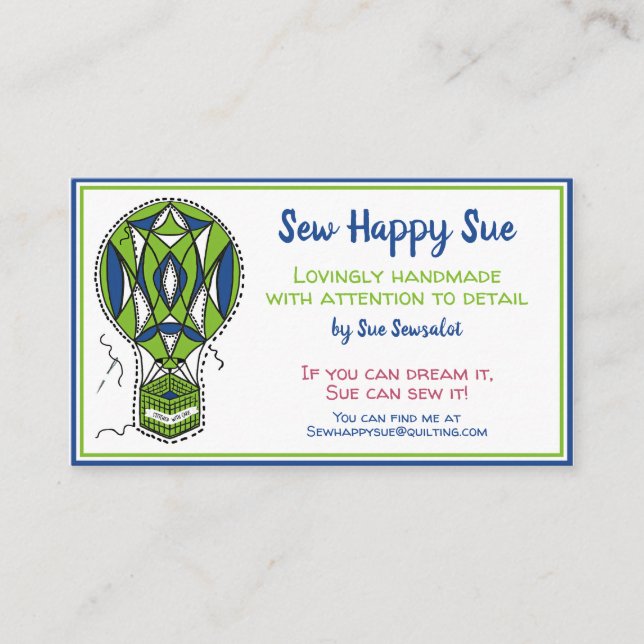 Sewing/Quilting Business Card (Front)